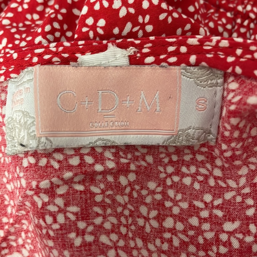 C+D+M Red Floral Ruffle Dress - Picture 6 of 7